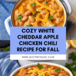White Cheddar Apple Chicken Chili Recipe