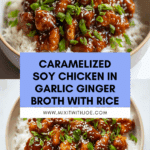 Caramelised Soy Chicken in Garlic Ginger Broth with Rice Recipe
