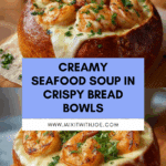 Stuffed Seafood Soup Bread Bowl Recipe
