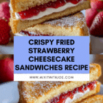 Fried Strawberry Cheesecake Sandwiches Recipe