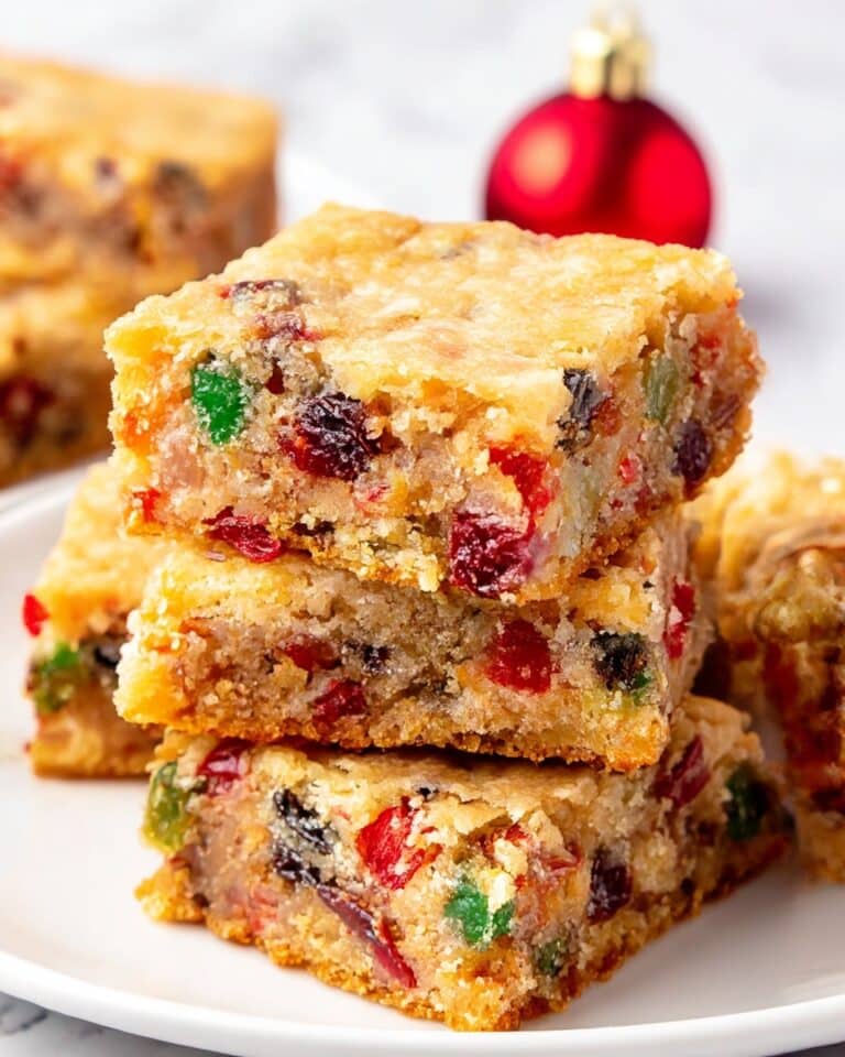 Festive Christmas Fruitcake Bars Recipe