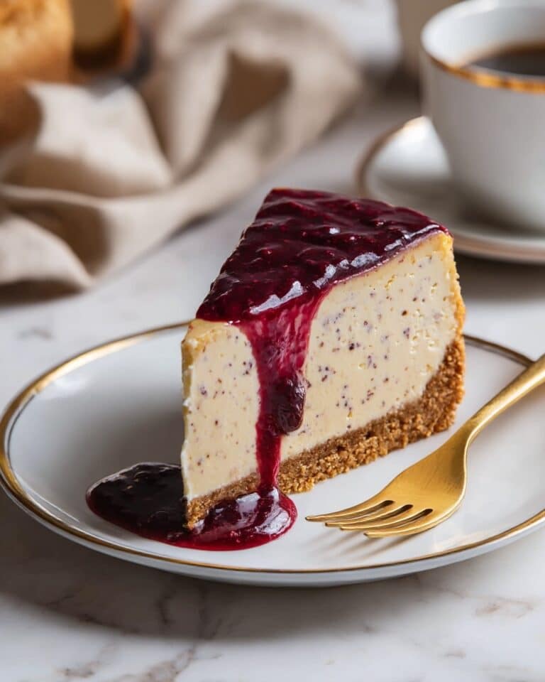 Mulberry & Earl Grey Cheesecake (Baked) Recipe