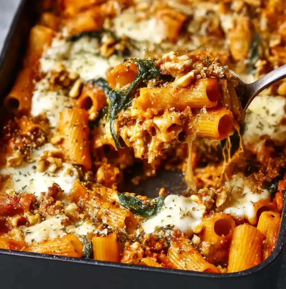 Pasta Bake with Pumpkin Tomato Sauce Recipe