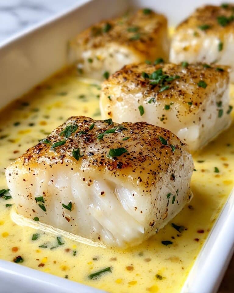 Baked Cod in Coconut Lemon Cream Sauce Recipe