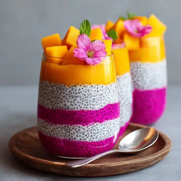 Mango and Dragon Fruit Chia Pudding Recipe