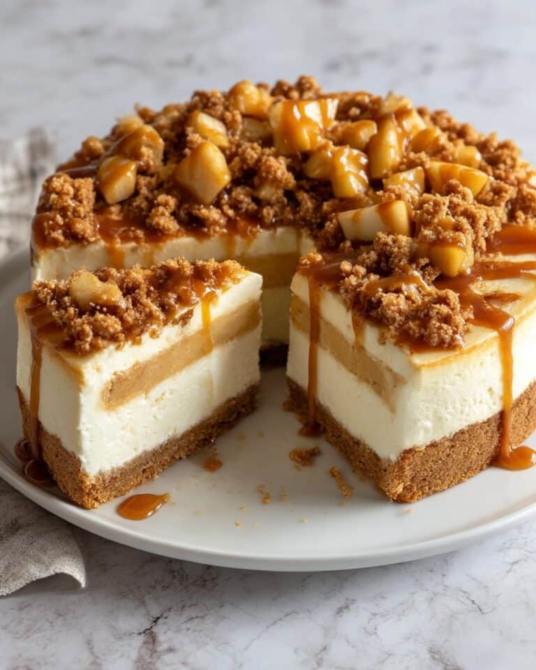 Salted Caramel Apple Pie Cheesecake Recipe