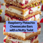 Raspberry Pistachio Cheesecake Bars Recipe