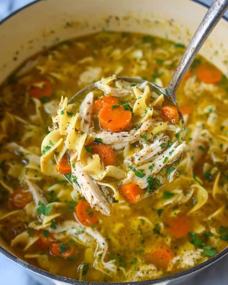 Easy Chicken Noodle Soup with Egg Noodles Recipe