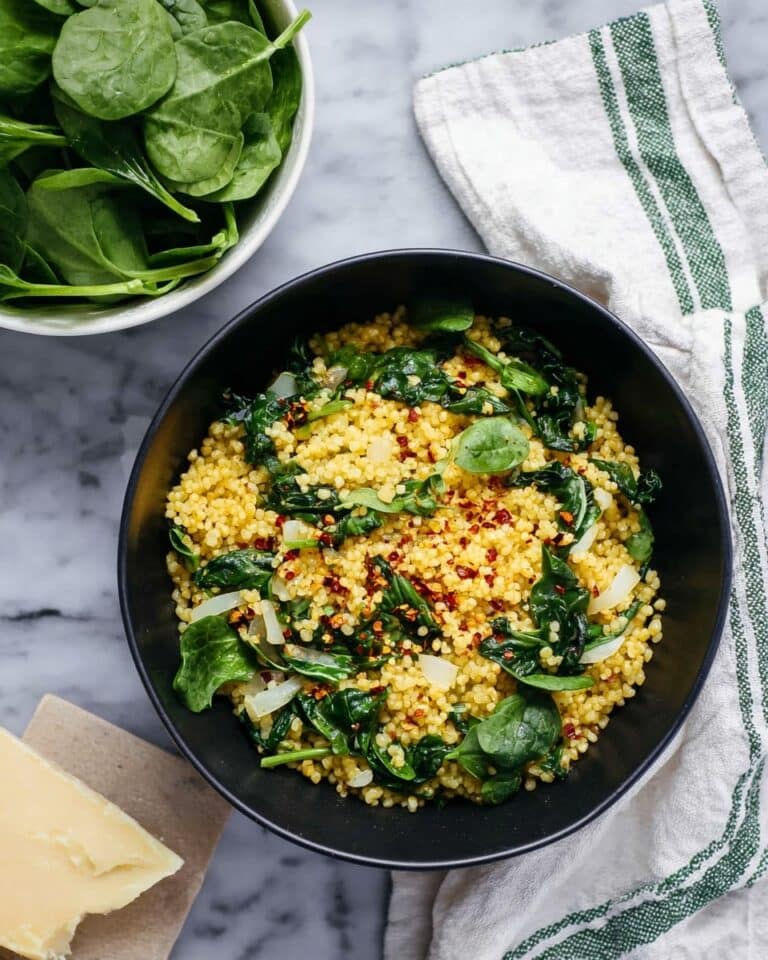 Parmesan Spinach Couscous Recipe
