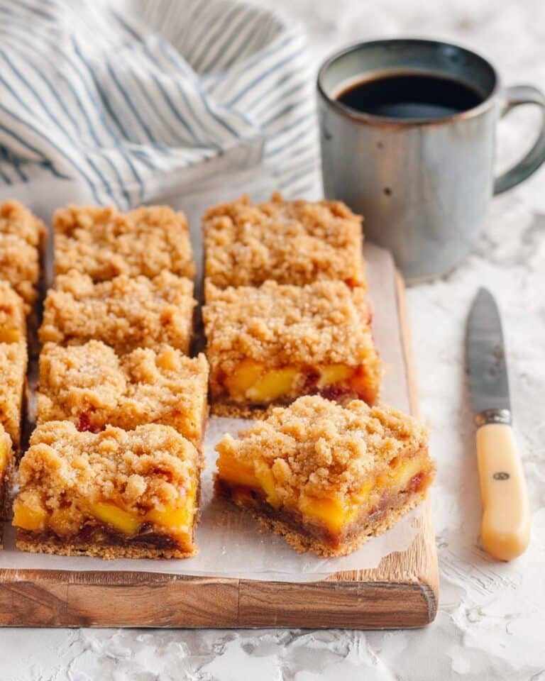 Peaches and Cream Crumble Bars Recipe