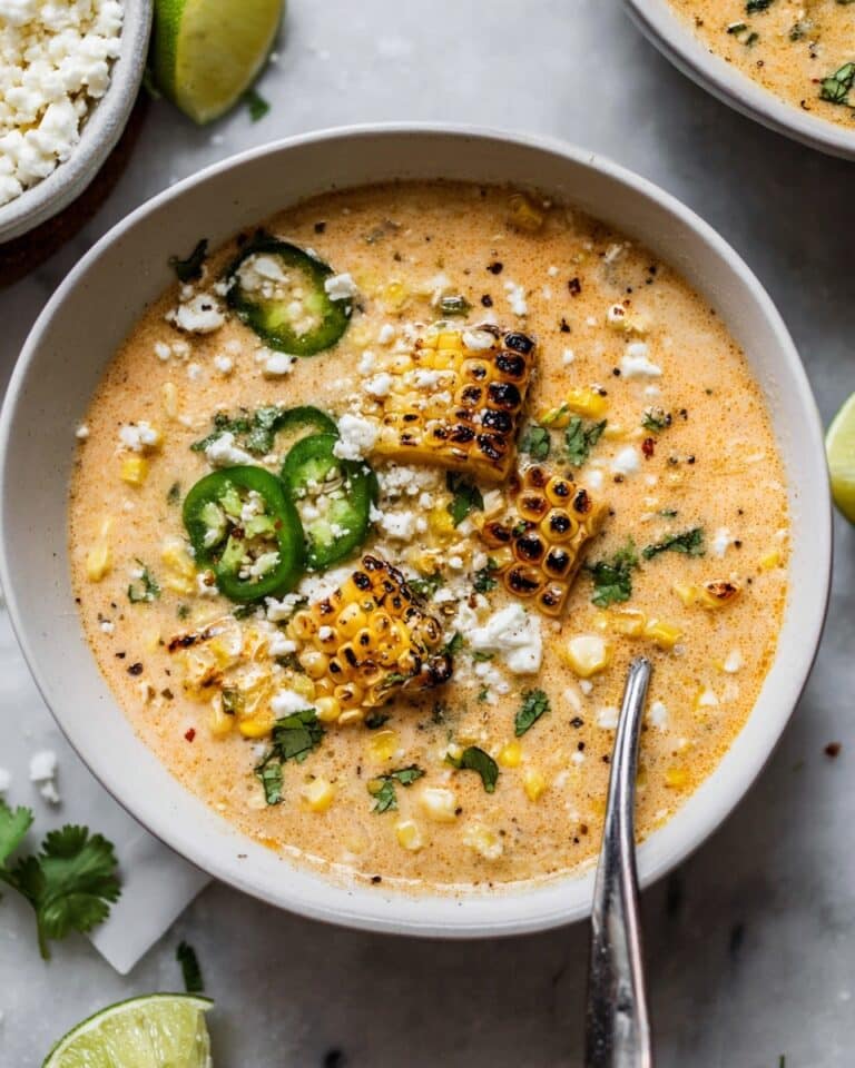 Creamy Mexican Street Corn Soup Recipe