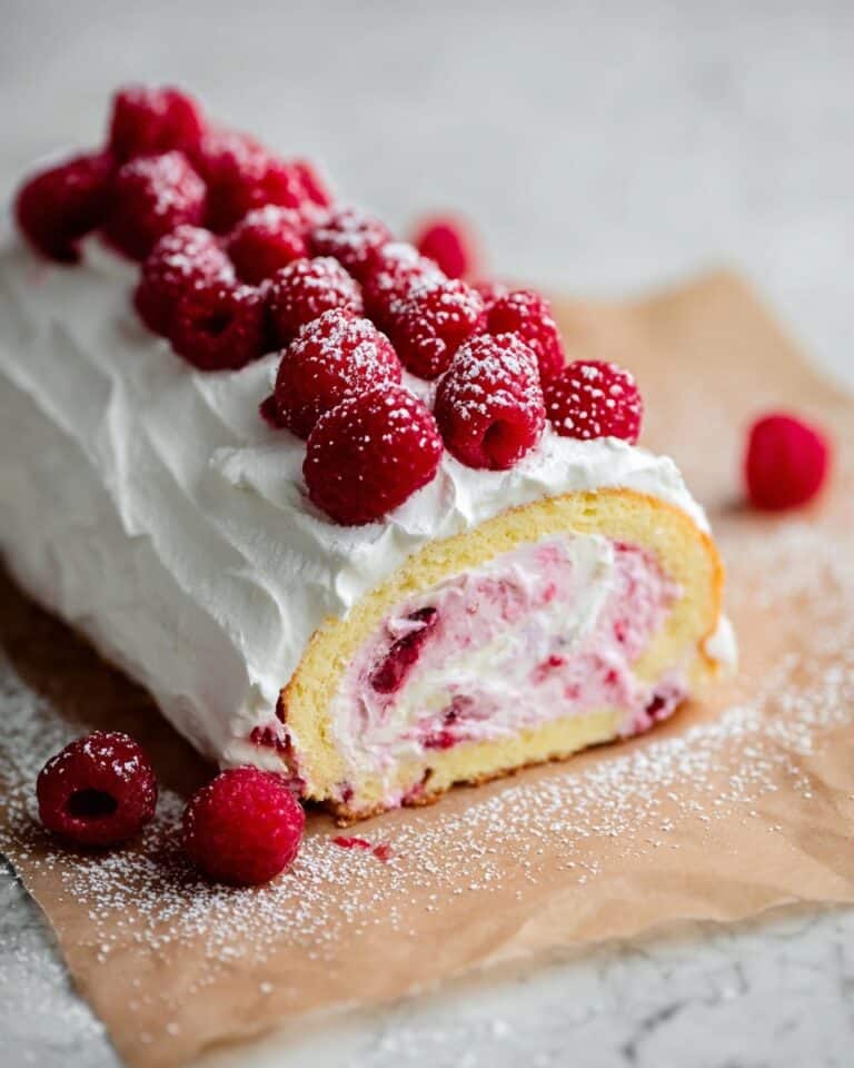 Christmas Raspberry Cake Roll Recipe