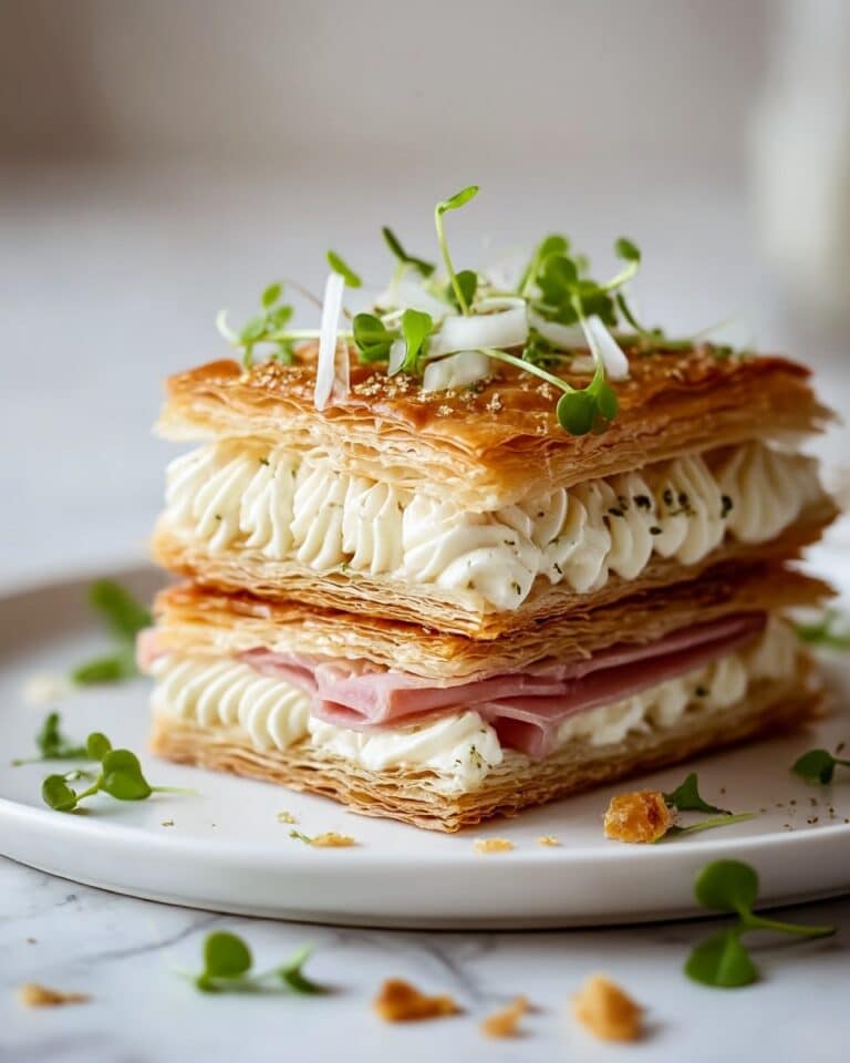Savory Mille-Feuille with Lemon Ricotta & Prosciutto Recipe