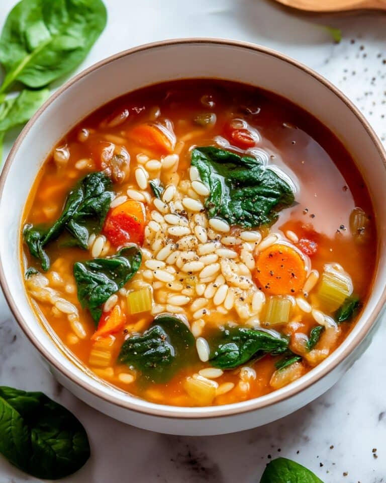 Italian Orzo Spinach Soup Recipe