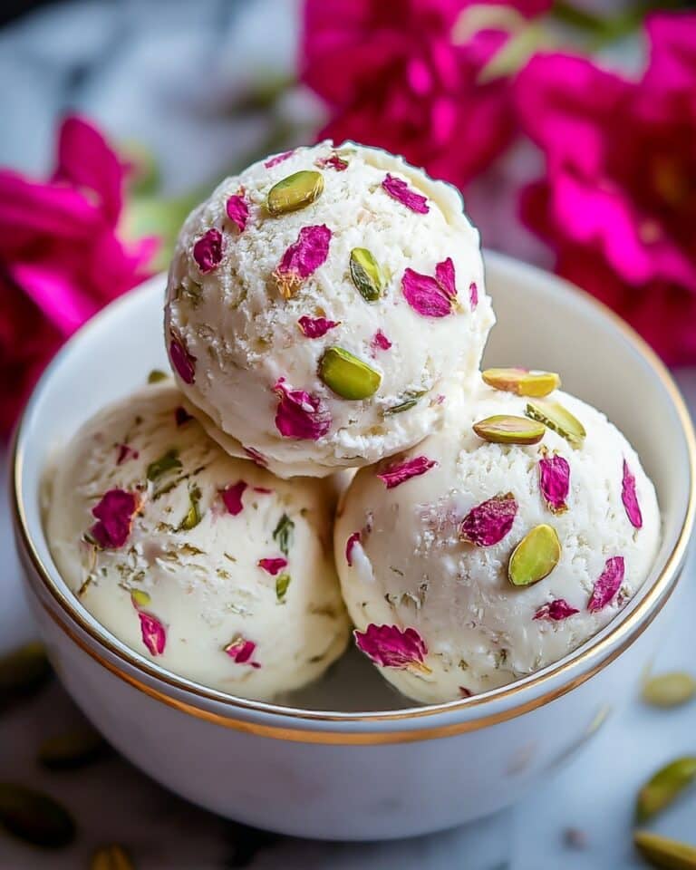 Rose Pistachio Ice Cream – Easy Dessert Recipe