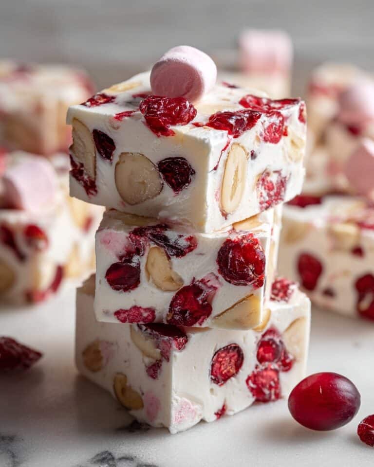 Candied Cherry Divinity Squares Recipe