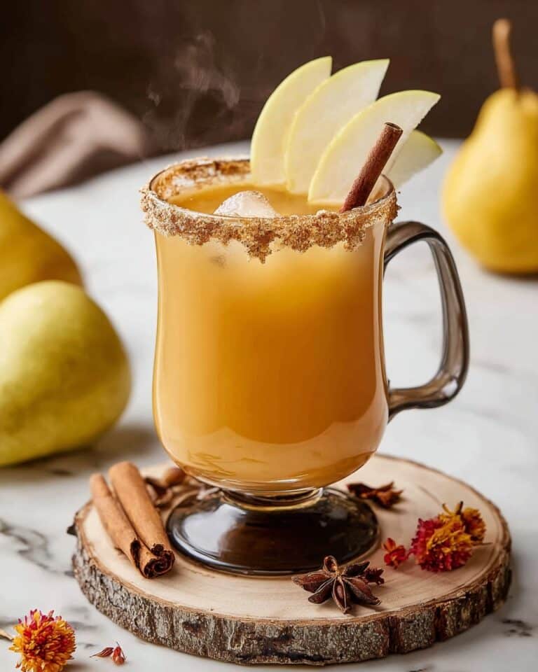 Warm Ginger Pear Mocktail Recipe: Cozy Up with Seasonal Flavors Recipe