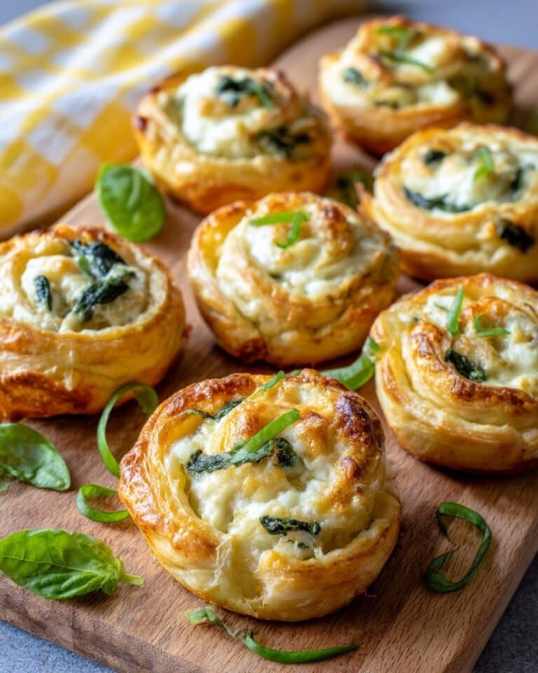 Spinach & Feta Puff Pastry Rolls Recipe