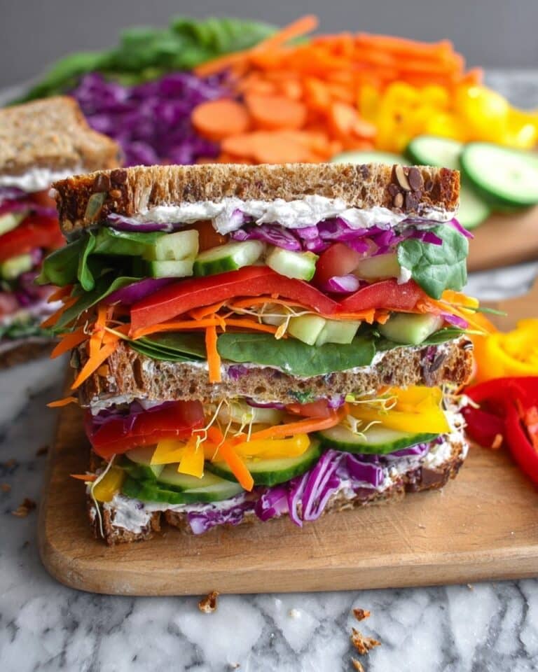 Rainbow Vegetable Sandwich Recipe