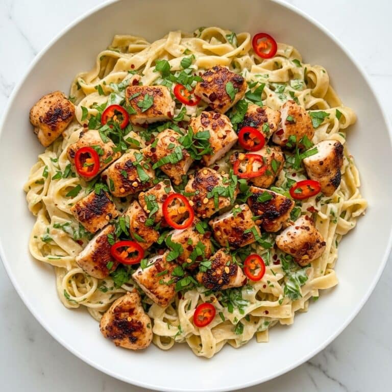 Creamy Garlic Chicken Buttered Noodles Recipe