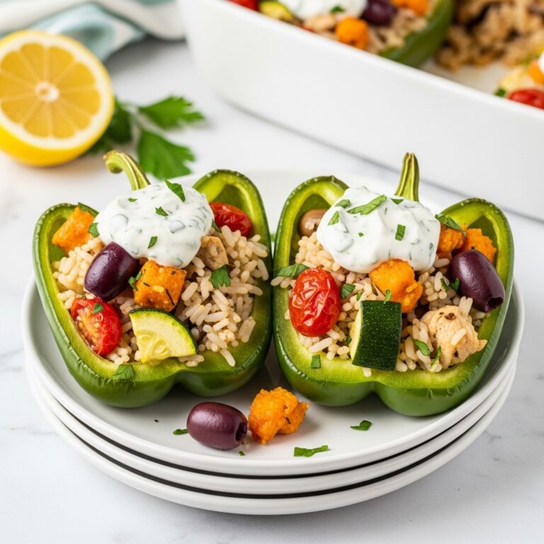 Greek Chicken Stuffed Peppers Recipe