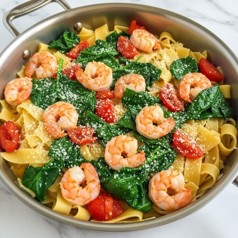 Shrimp, Spinach, and Tomato Pasta Recipe