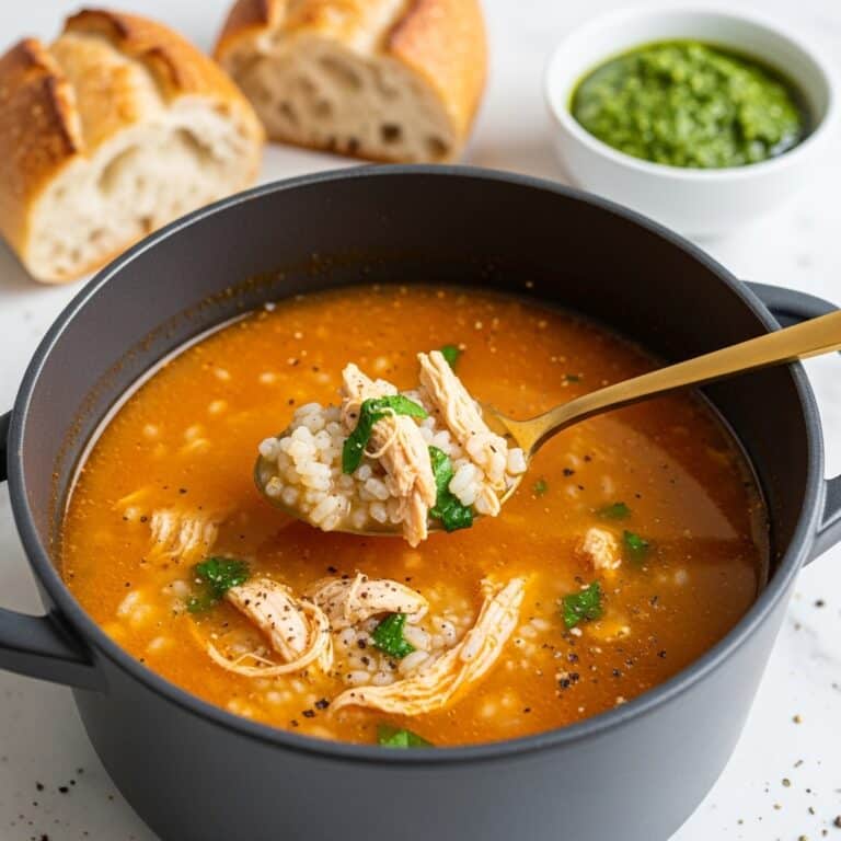 Creamy Chicken Orzo Tomato Soup Recipe