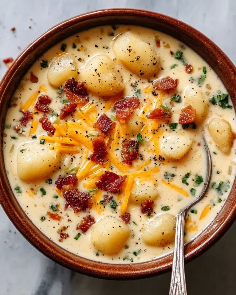 Creamy Bacon Cheddar Gnocchi Soup Recipe