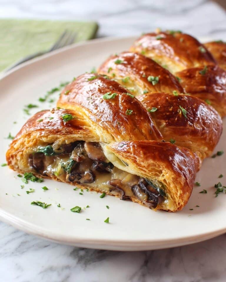 Cheesy Mushroom Spinach Puff Pastry Recipe