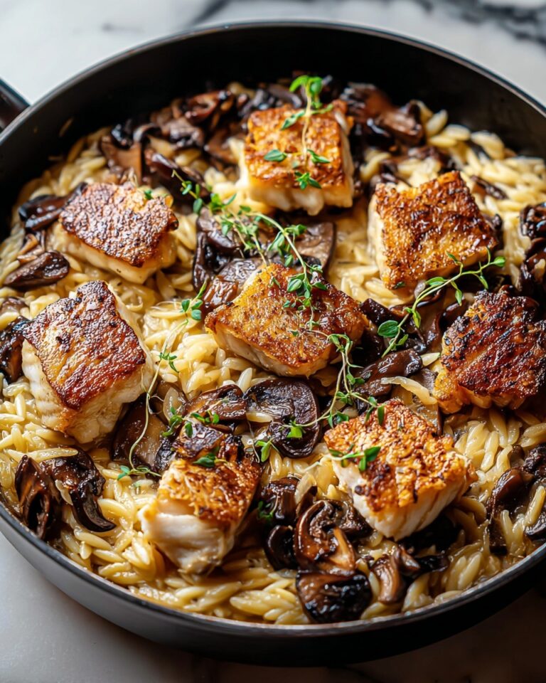 One Pot Chicken and Mushroom Orzo Recipe