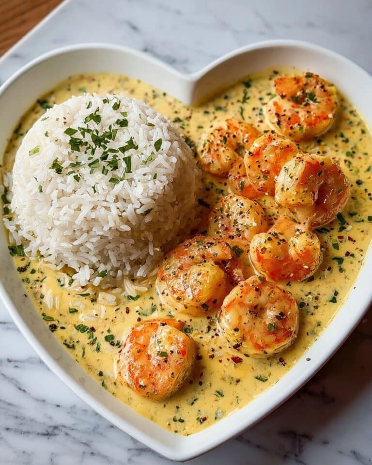 Creamy Garlic Butter Shrimp with Rice Recipe