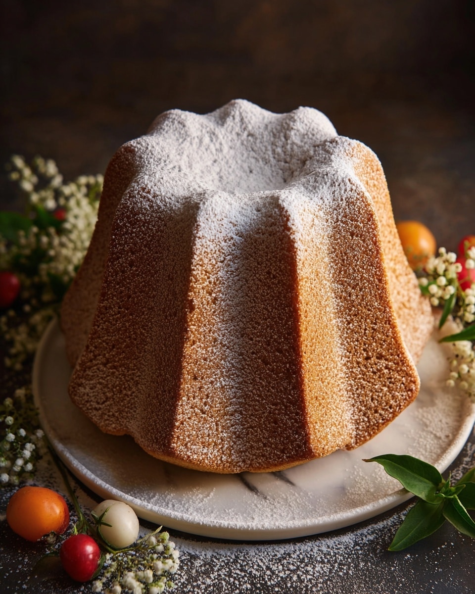 Homemade Pandoro Italian Christmas Cake Recipe - Recipe Image
