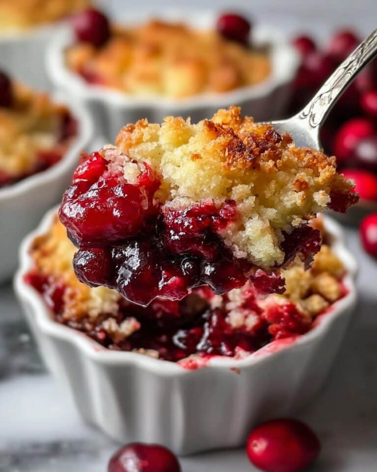 Crispy Cranberry Cobbler Recipe – Easy Homemade Tart Dessert Perfect for Holidays Recipe