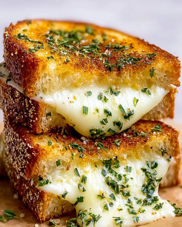 Garlic Bread Grilled Cheese | 15 Min Lunch Idea Recipe