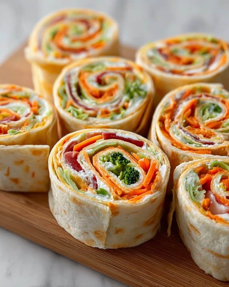 Fresh Vegetable Tortilla Roll Ups Recipe