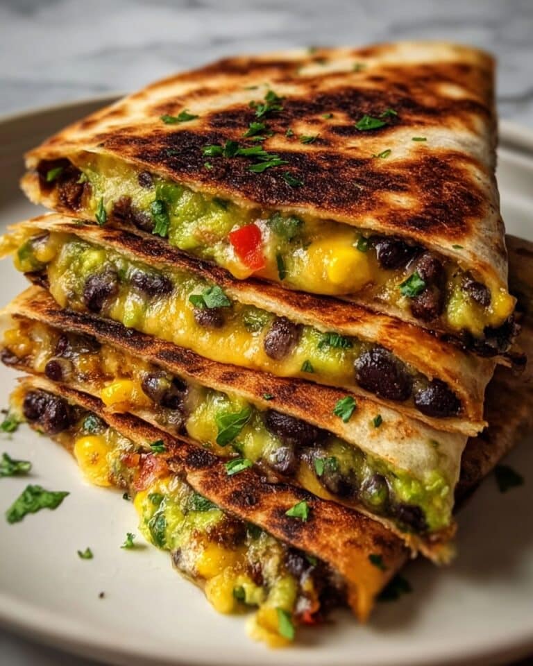 Vegetarian Avocado & Black Bean Quesadilla Recipe