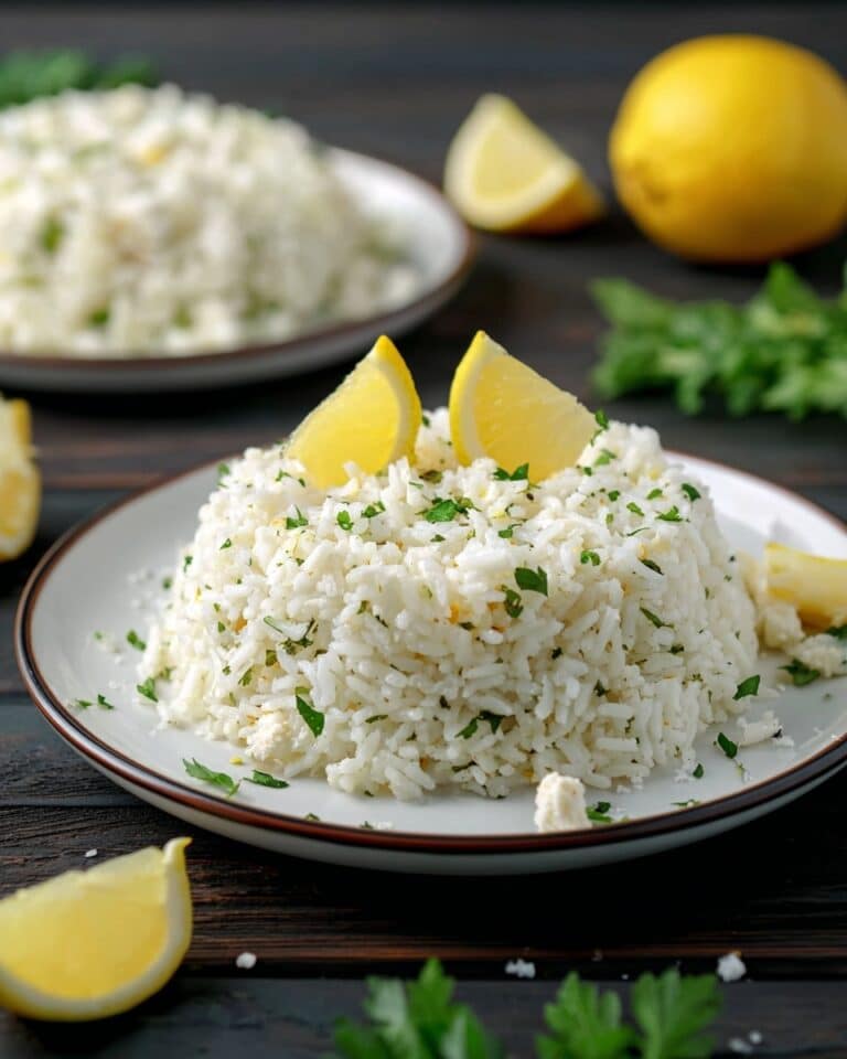 Feta Cheese Rice with Lemon Recipe