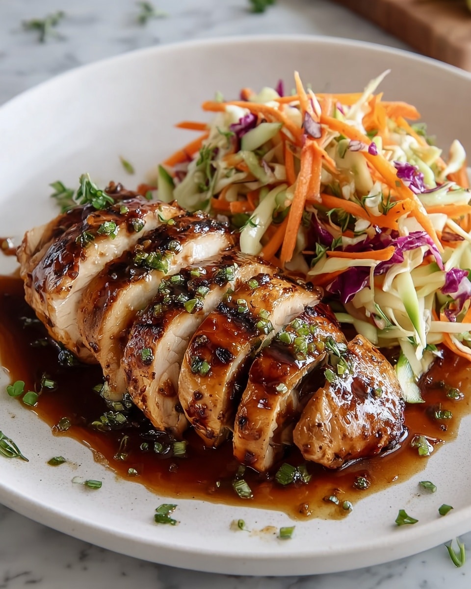 Sticky Apple Cider Chicken with Crisp Autumn Slaw Recipe - Recipe Image