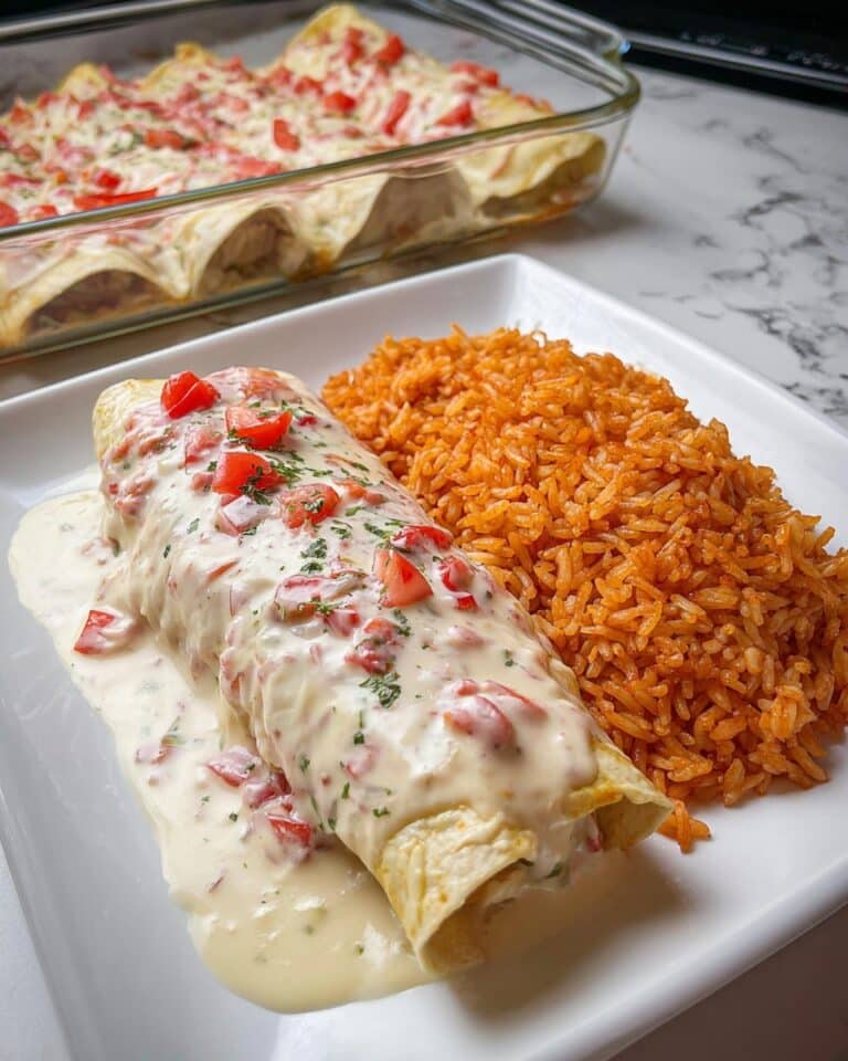 Queso Chicken Enchiladas Recipe