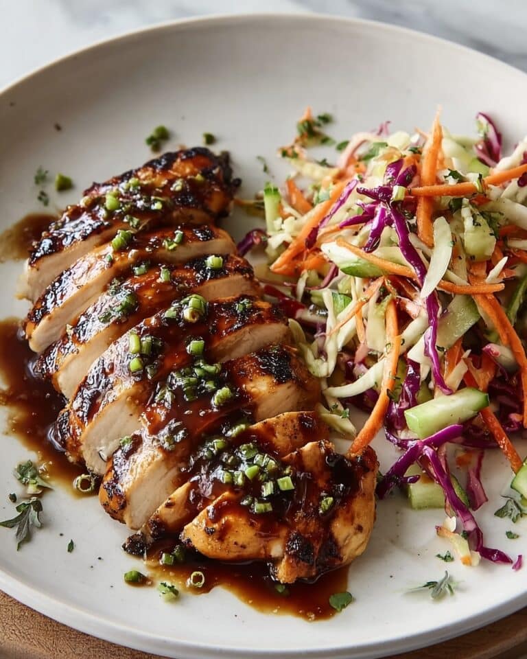 Sticky Apple Cider Chicken with Crisp Autumn Slaw Recipe