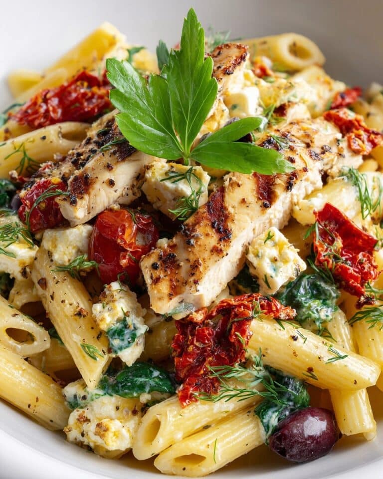 Chicken Feta Greek Pasta Recipe
