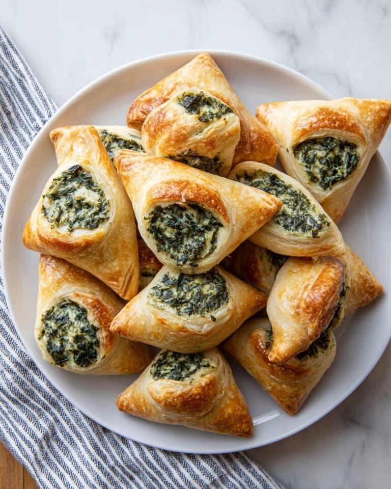 Spinach and Feta Puff Pastry Triangles Recipe