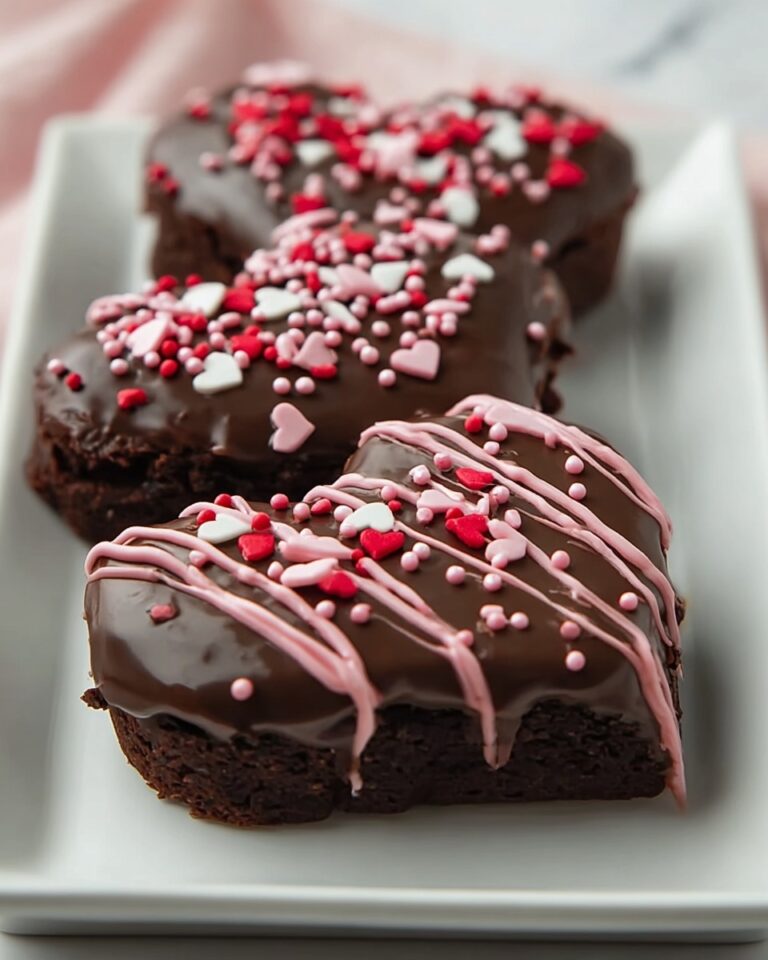 Traditional Glazed Brownie Hearts Recipe