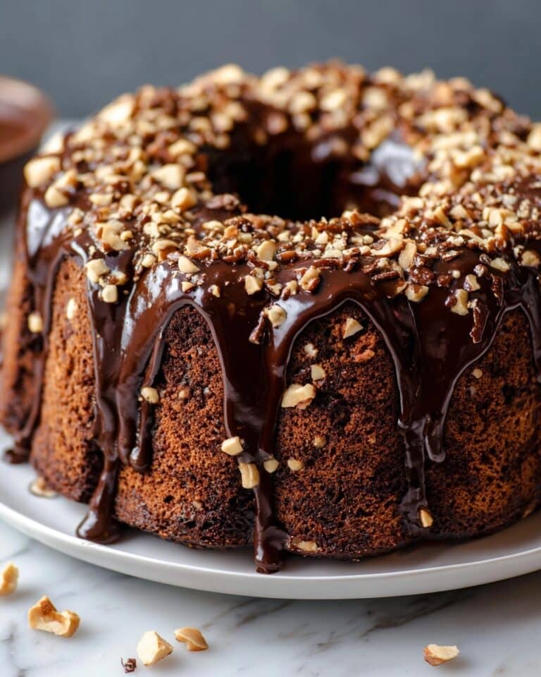Decadent Hazelnut Bundt Cake with Espresso & Chocolate Glaze Recipe