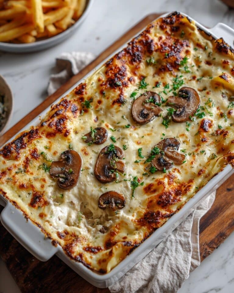 Mushroom and Tomato Lasagna with Bechamel Sauce Recipe