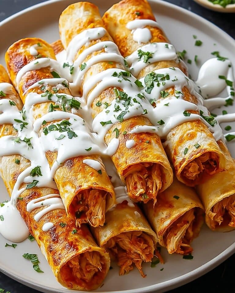 Irresistible Baked Buffalo Chicken Taquitos Recipe