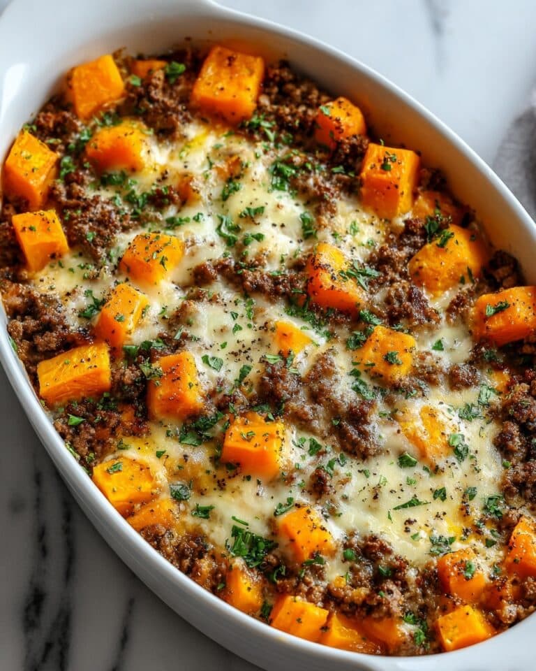 Ground Turkey & Sweet Potato Casserole with Cheddar Recipe